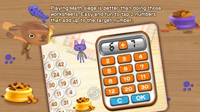 Cat & Dog - Math Siege Educational Game for kids स्क्रीनशॉट