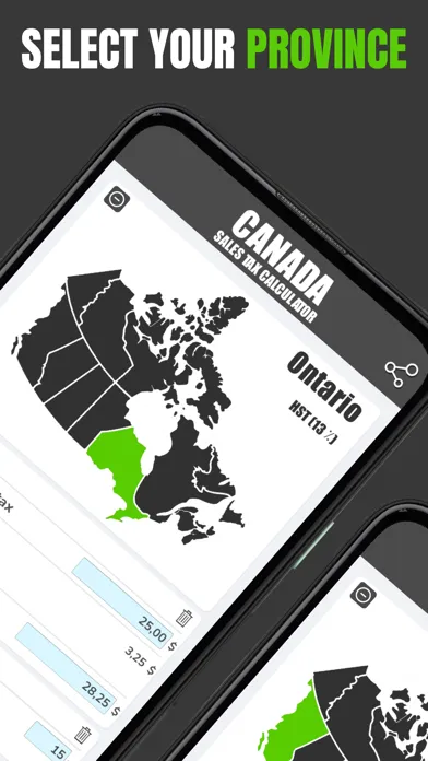 Capturas de pantalla de Canadian Sales Tax Calculation