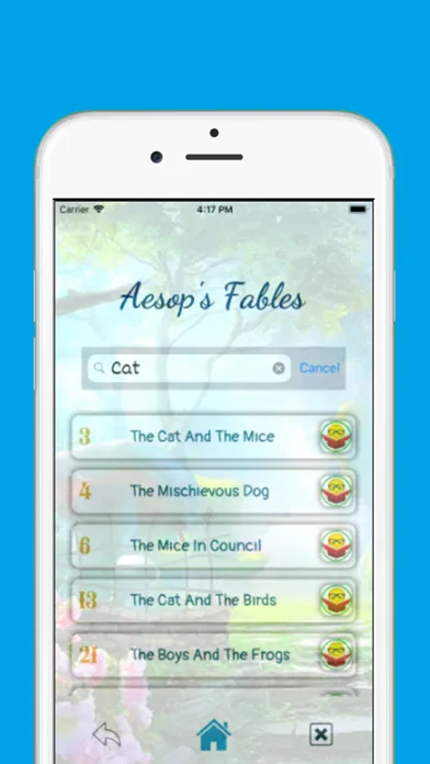 Tangkapan layar Aesop's Fables (Tales)