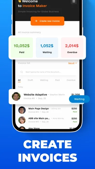 Invoice maker aрp 스크린샷