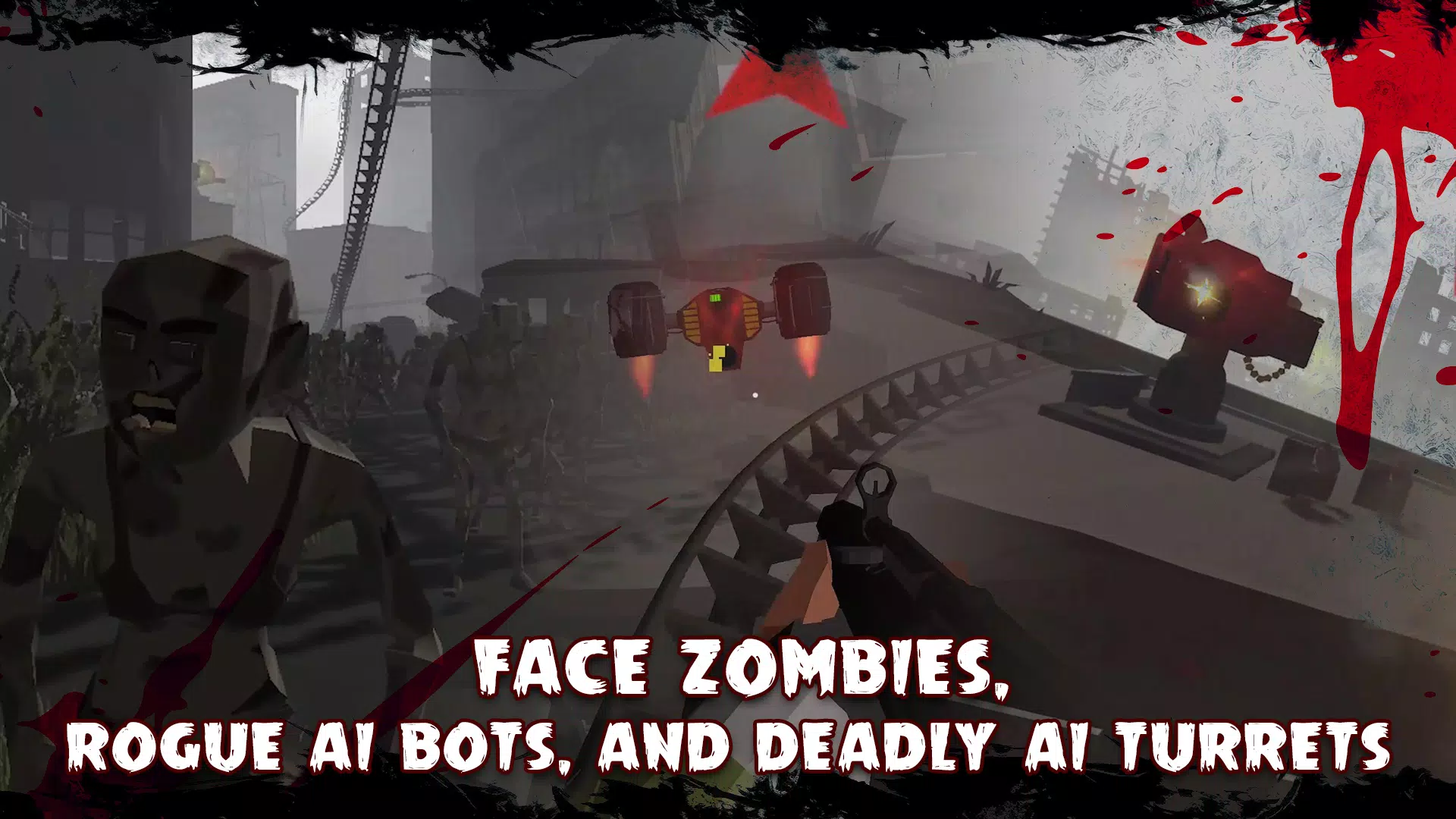 Capturas de tela do VR Zombie killer Rollercoaster