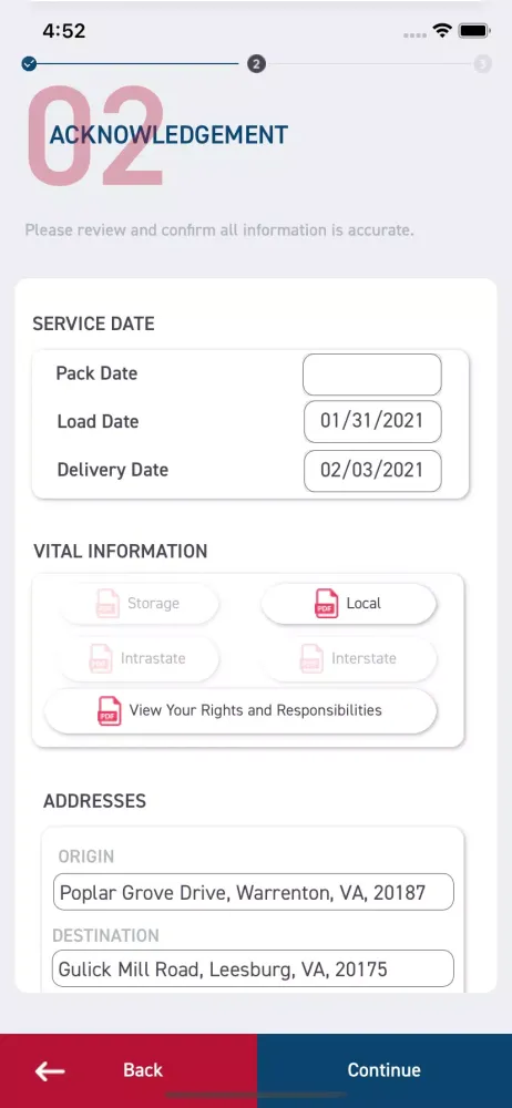 Capturas de pantalla de JK Moving Services