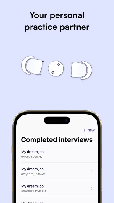 Zrzuty ekranu Interviewer: Practice Partner