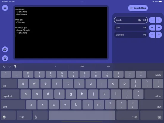 TallyUp - Simple Scorecard iPad  Screenshots