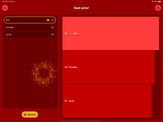 TallyUp - Simple Scorecard iPad  Screenshots