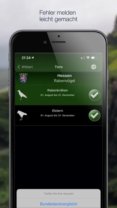 Captures d'écran de Jagdzeiten.de Premium App