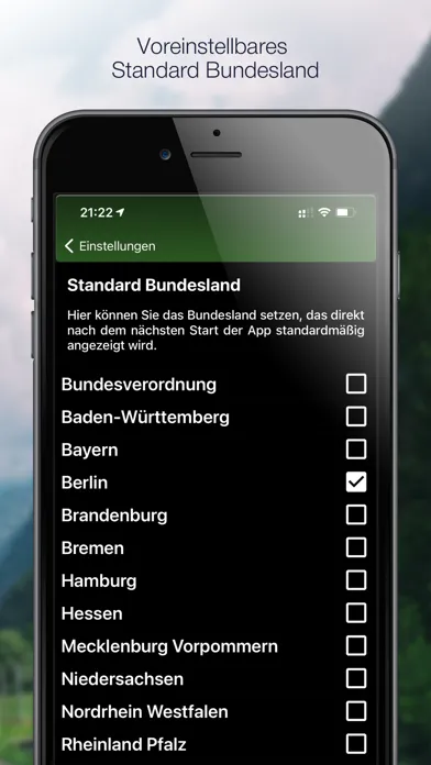 Captures d'écran de Jagdzeiten.de Premium App