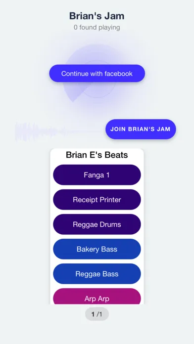 Captures d'écran de Jamables social music app
