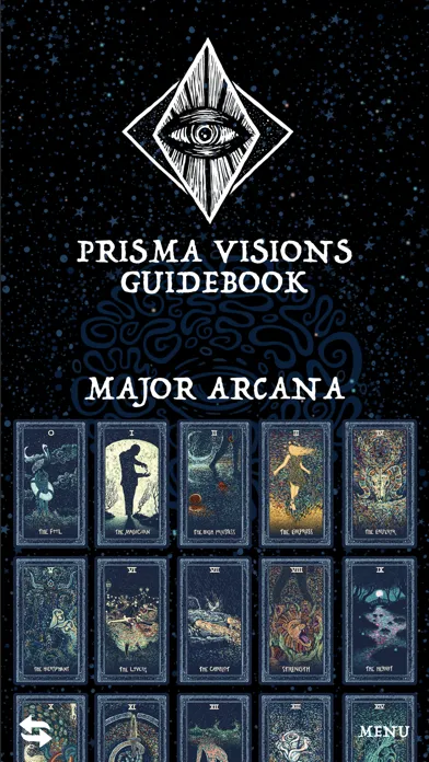 Tangkapan skrin Pocket Visions Tarot