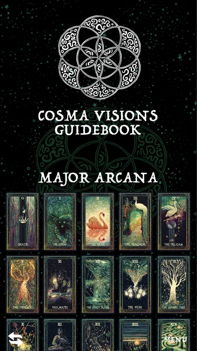 Tangkapan skrin Pocket Visions Tarot