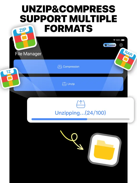 Capturas de pantalla de RAR Zip: Unzip File Manager iPad 