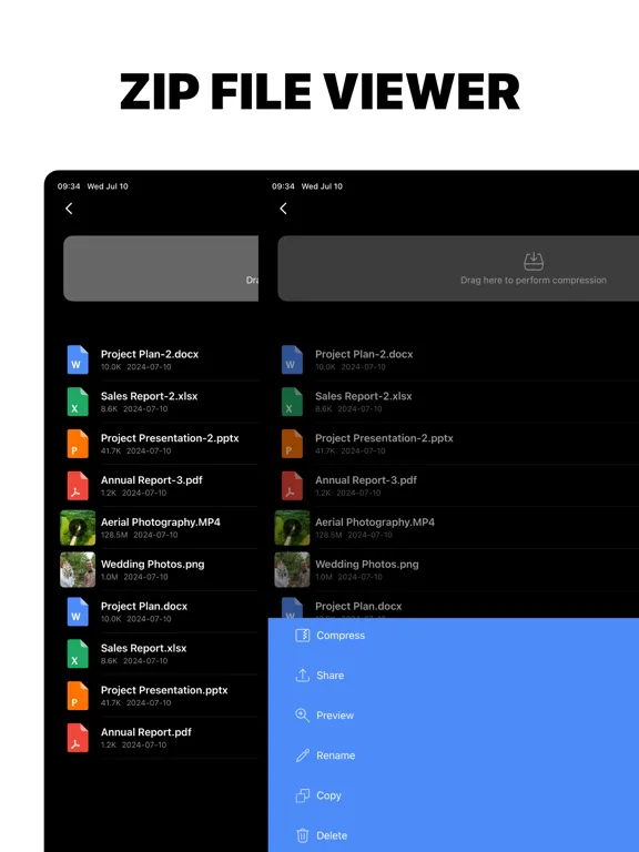 Capturas de pantalla de RAR Zip: Unzip File Manager iPad 