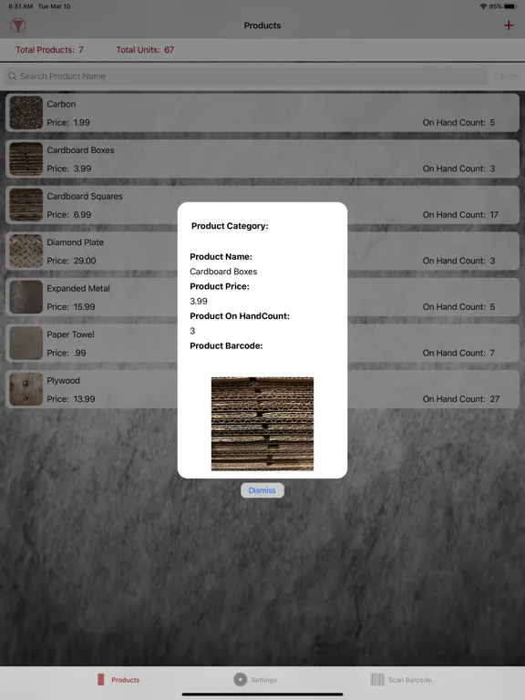 Ảnh chụp màn hình của Direct Sales Inventory Manager iPad 