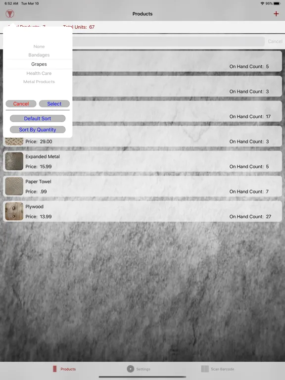 Ảnh chụp màn hình của Direct Sales Inventory Manager iPad 