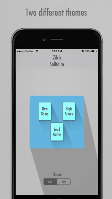 Tangkapan layar Zilch Solitaire