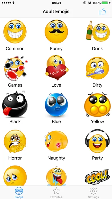 Tangkapan layar Adult Emojis Smiley Face Text
