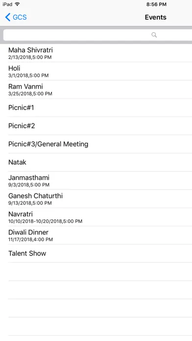 Screenshot di GCS Directory