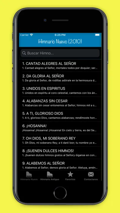 Capturas de tela do Himnario Nuevo Y Antiguo