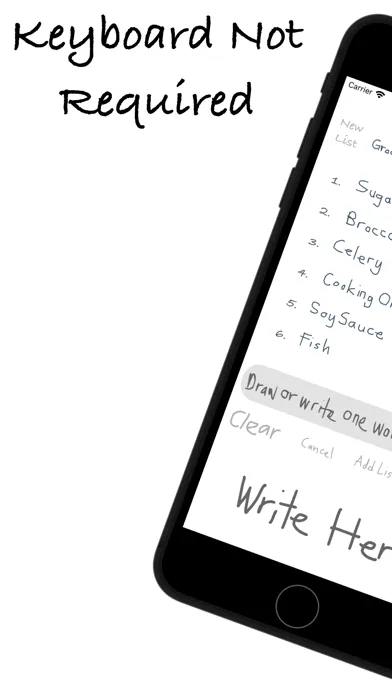 Capturas de tela do List Writer - Touch or Pen