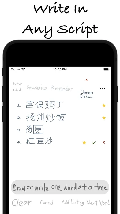 Capturas de tela do List Writer - Touch or Pen