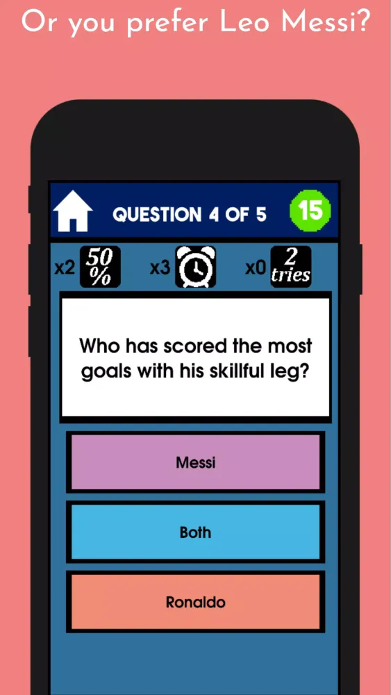 Messi VS Ronaldo - Quiz Game स्क्रीनशॉट