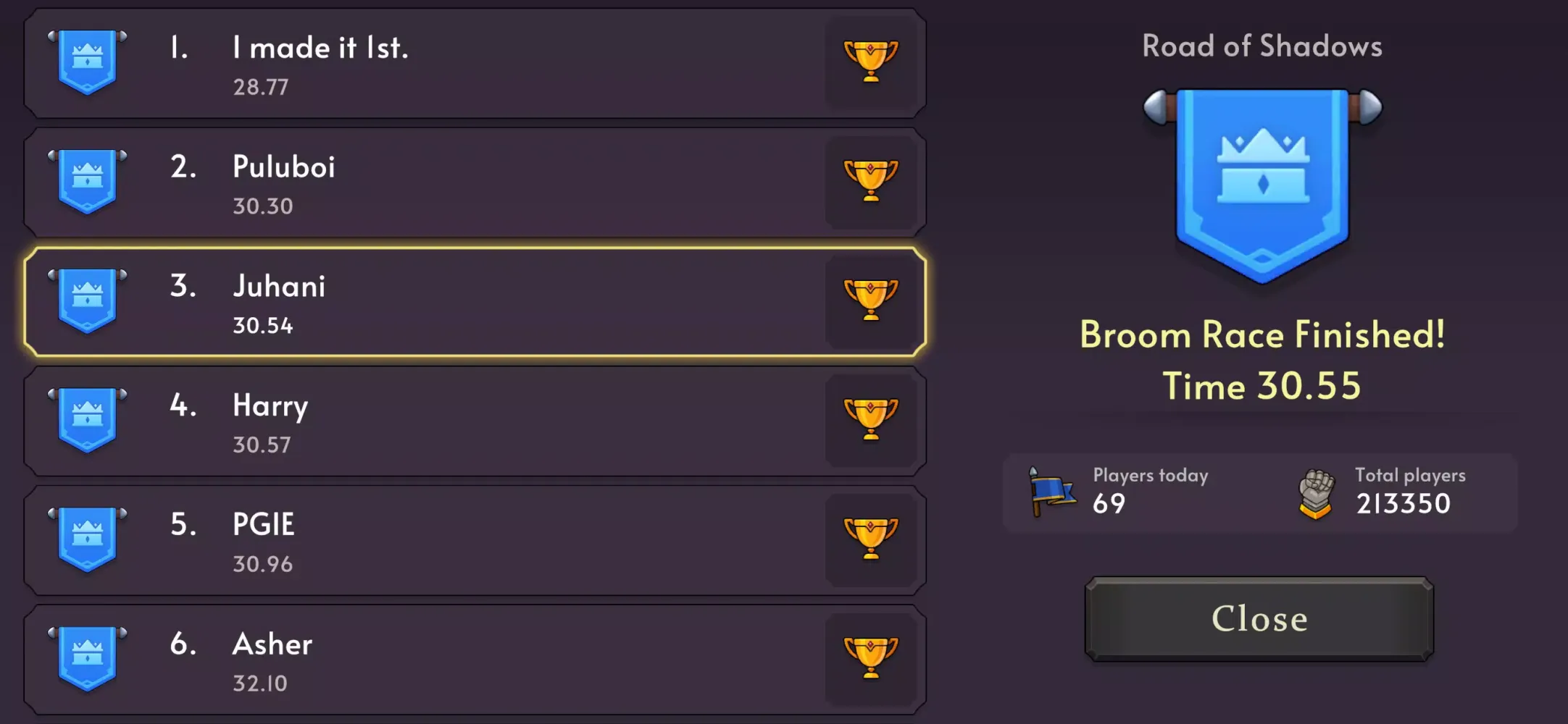 Screenshot di Broom Race