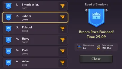Tangkapan skrin Broom Race