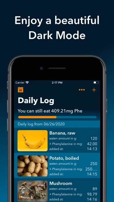 Скриншоты DietAssistant for PKU