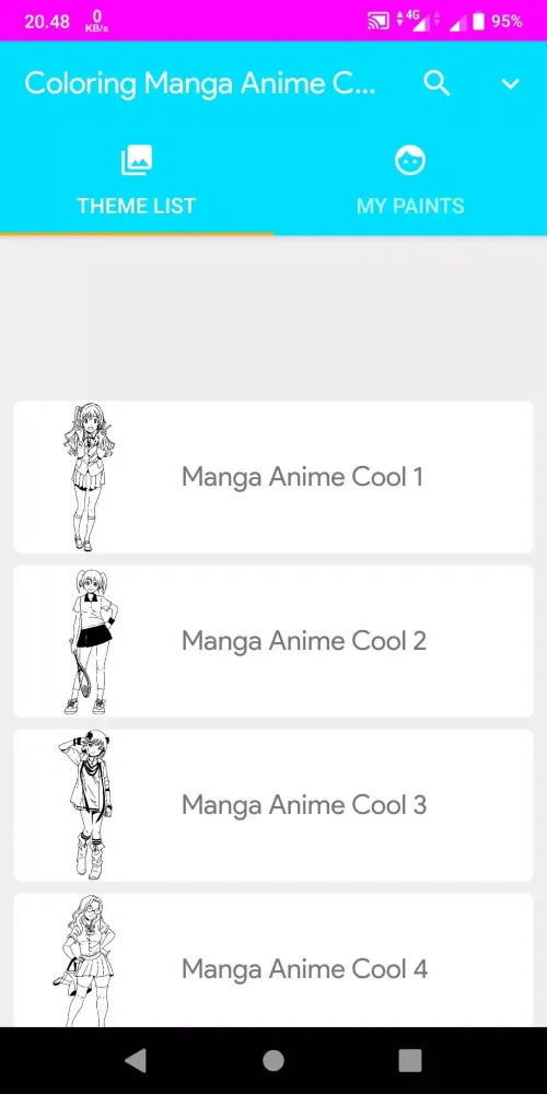 Coloring Manga Anime Cool 스크린샷