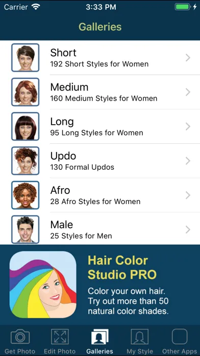 Capturas de pantalla de Hairstyle Try On PRO