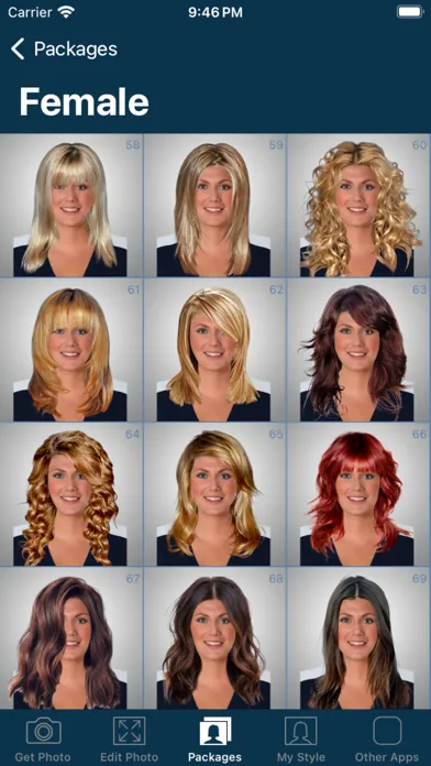 Capturas de pantalla de Hairstyle Try On