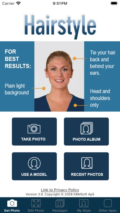 Capturas de pantalla de Hairstyle Try On