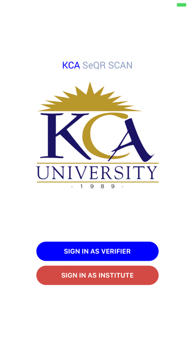 Screenshot di KCA SeQR Scan