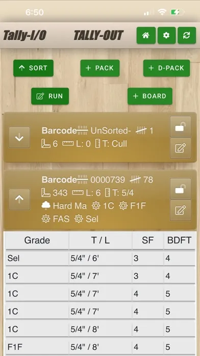 Tally-Out Screenshots