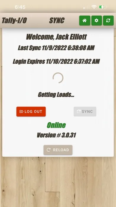 Tally-Out Screenshots