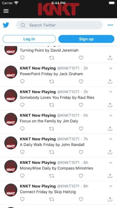 Zrzuty ekranu KNKT Radio