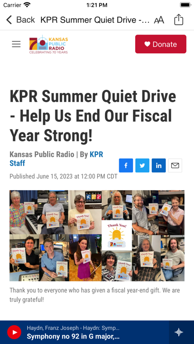 Kansas Public Radio应用截图