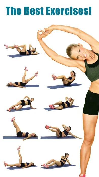 Capturas de tela do Abs Fitness Sit Ups Workouts