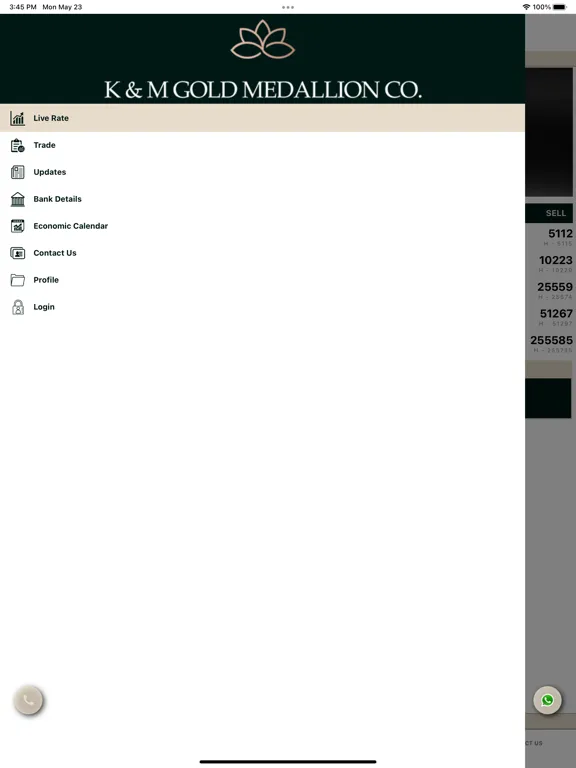 K and M Gold iPad  Screenshots