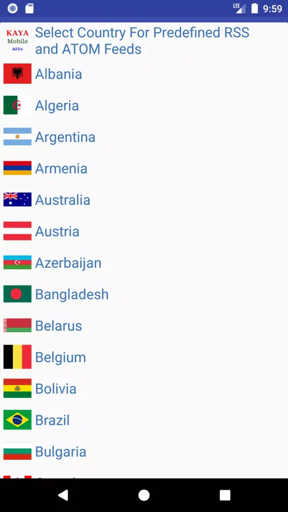RSS and ATOM Feed Reader Screenshots