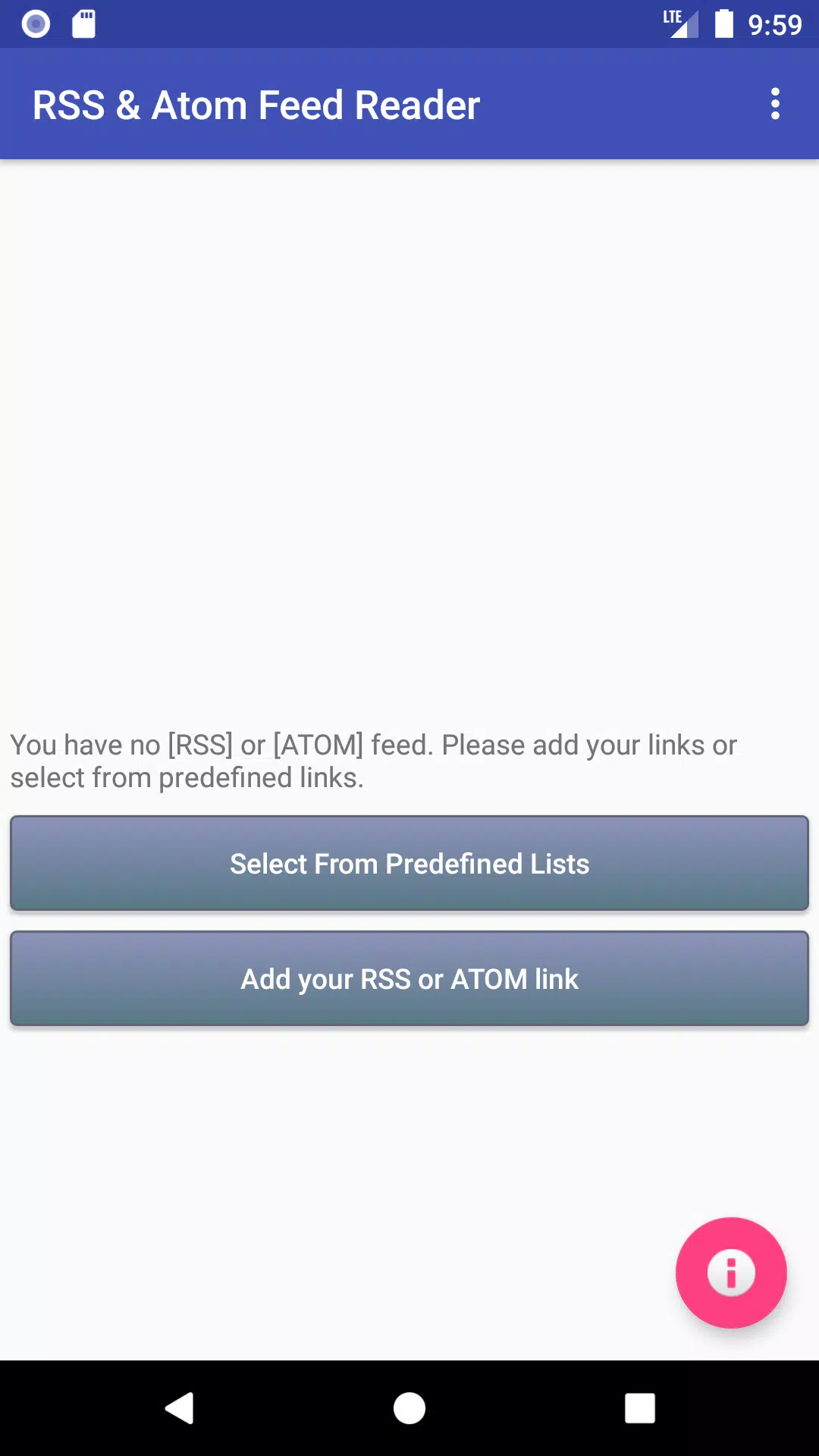 Screenshot di RSS and ATOM Feed Reader