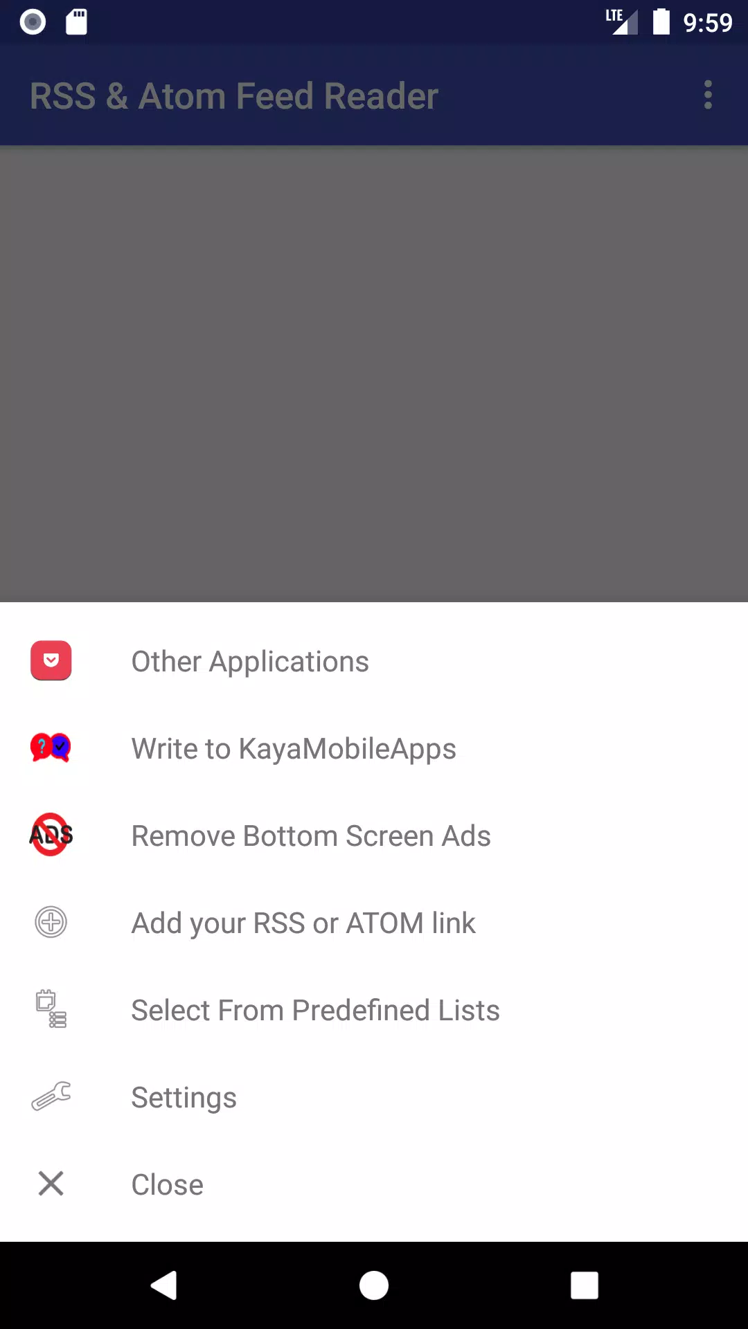 Screenshot di RSS and ATOM Feed Reader
