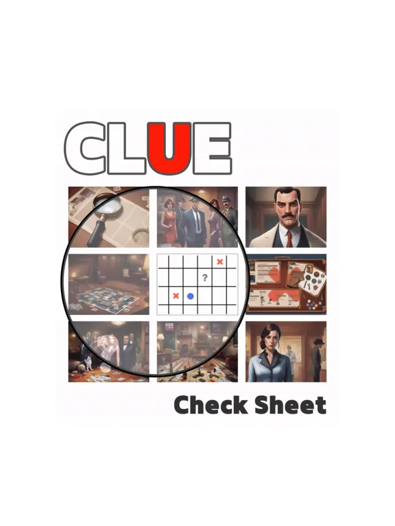 Clue Sheet iPad  Ekran Görüntüleri