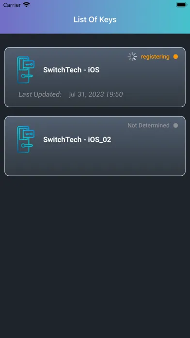 Tangkapan layar Keri KeySwitch