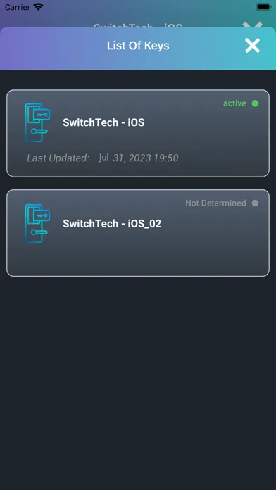 Tangkapan layar Keri KeySwitch
