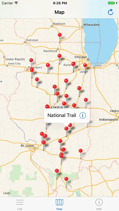 Zrzuty ekranu IDOT Rest Areas - Illinois Car