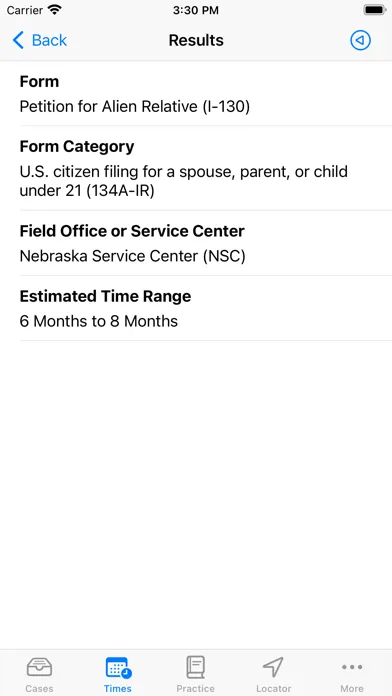 Ảnh chụp màn hình của Case Tracker for USCIS Status