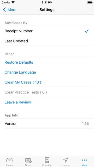Ảnh chụp màn hình của Case Tracker for USCIS Status