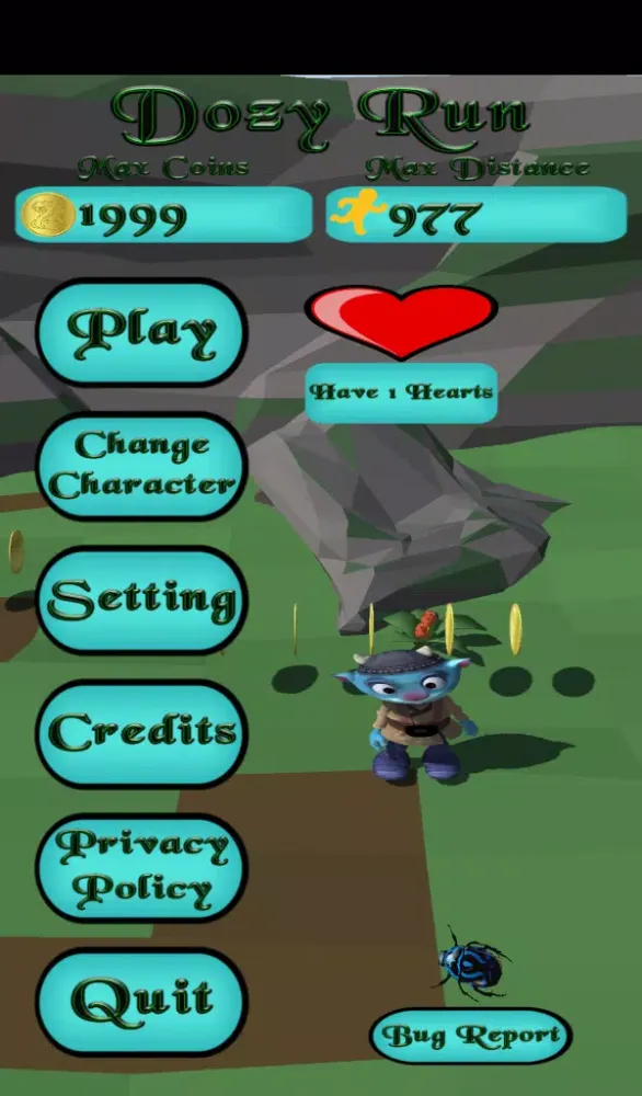Capturas de tela do Dozy Run