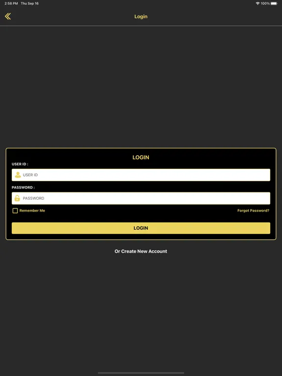 Tangkapan layar Kiran Gold iPad 